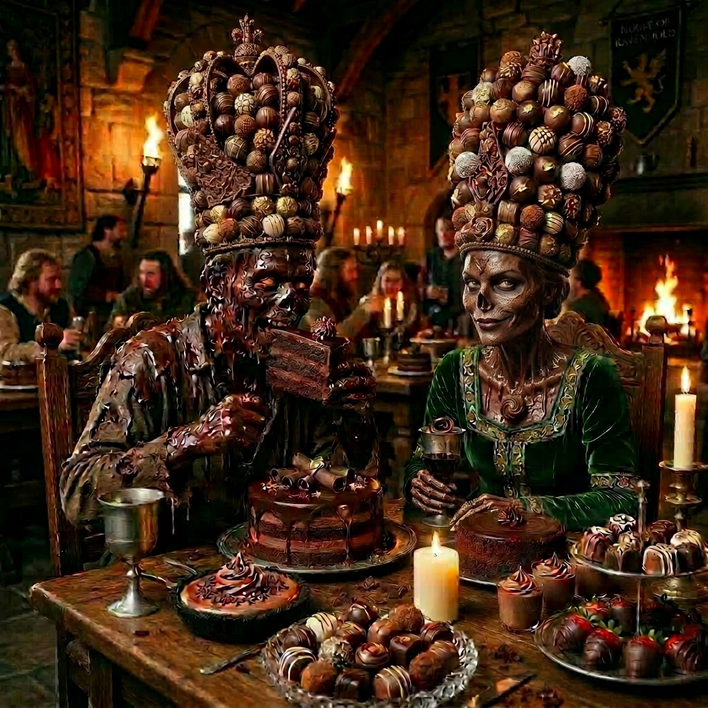 Turn woman into chocolate zombie